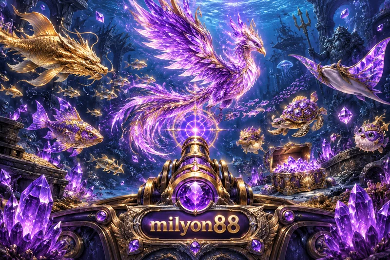 milyon88 — orihinal na fishing casino game concept art sa amethyst and pale gold