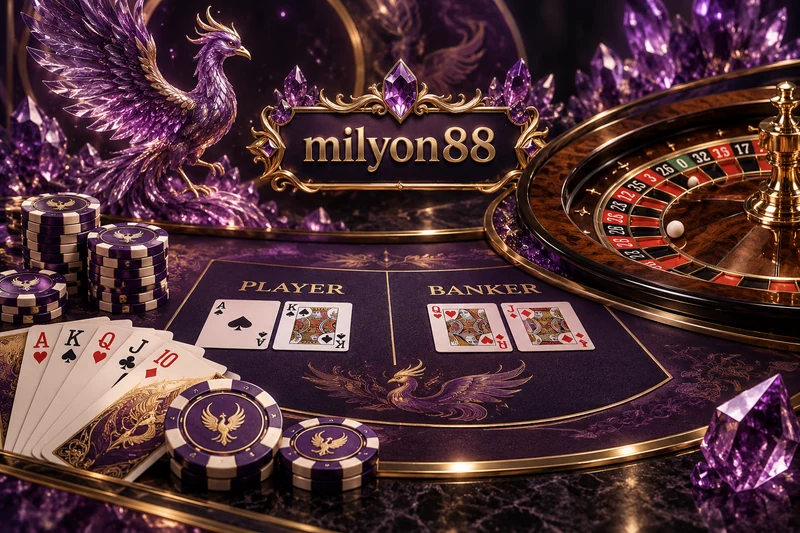 milyon88 — orihinal na live casino game concept art sa amethyst and pale gold