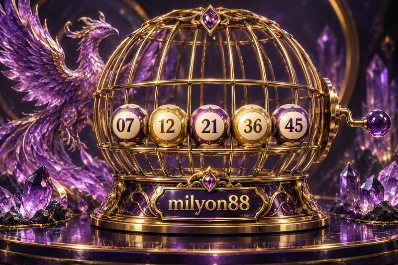 milyon88 — lottery cage at sample numbered balls na 07, 12, 21, 36, 45