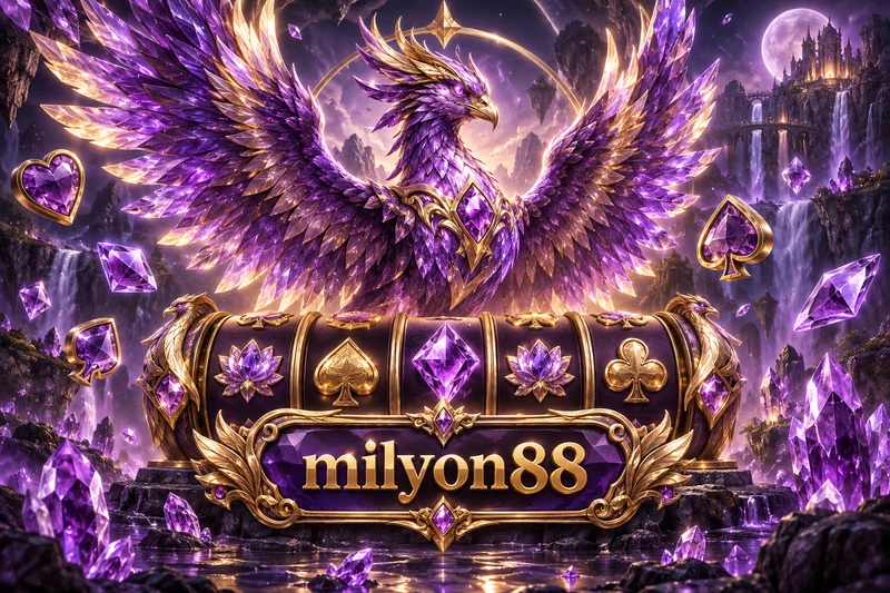 milyon88 — orihinal na slots casino game concept art sa amethyst and pale gold