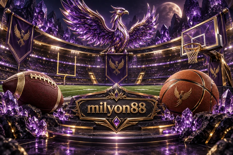 milyon88 — orihinal na sports casino game concept art sa amethyst and pale gold